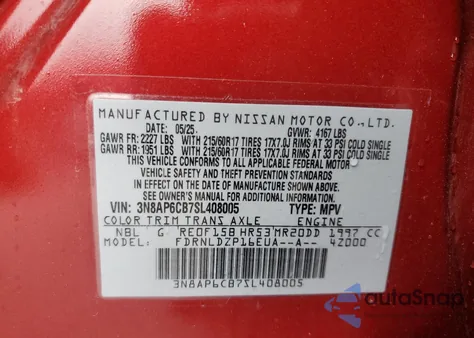 2025 Nissan Kicks Sv from USA, damaged, VIN 3N8AP6CB7SL408005
